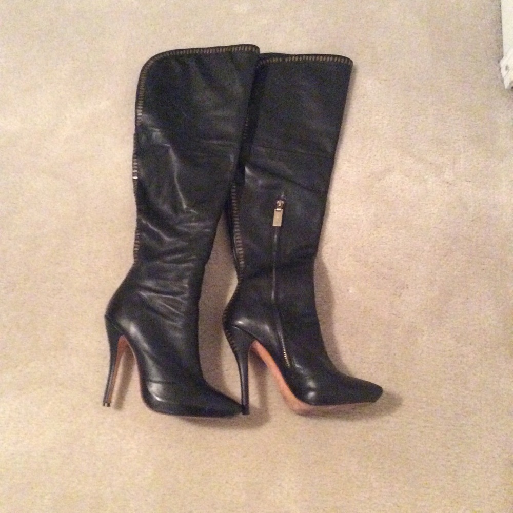 Fierce Vintage L.A.M.B. black over the knee boots